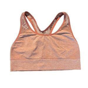 Pink Sport Victoria's Secret Racerback Mesh Sports Bra Peach Small (0904)